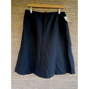 NWT Vtg Talbots Petites 98% Wool Black Knee-length Skirt Size 12 Made In Japan